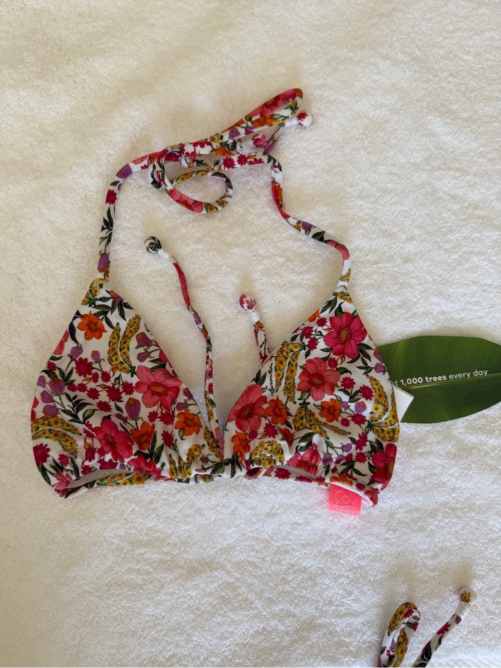 Set - Farm Rio Banana Flowers Triangle Bikini - Picture 6 of 12
